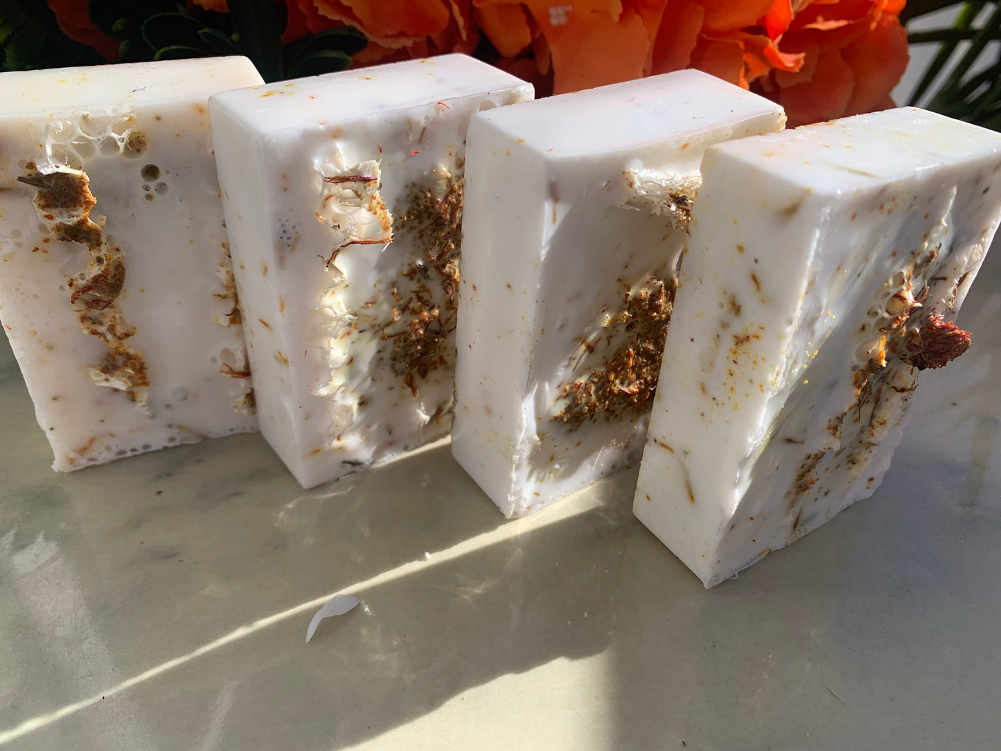 Calendula and Coconut Soap with Loofah