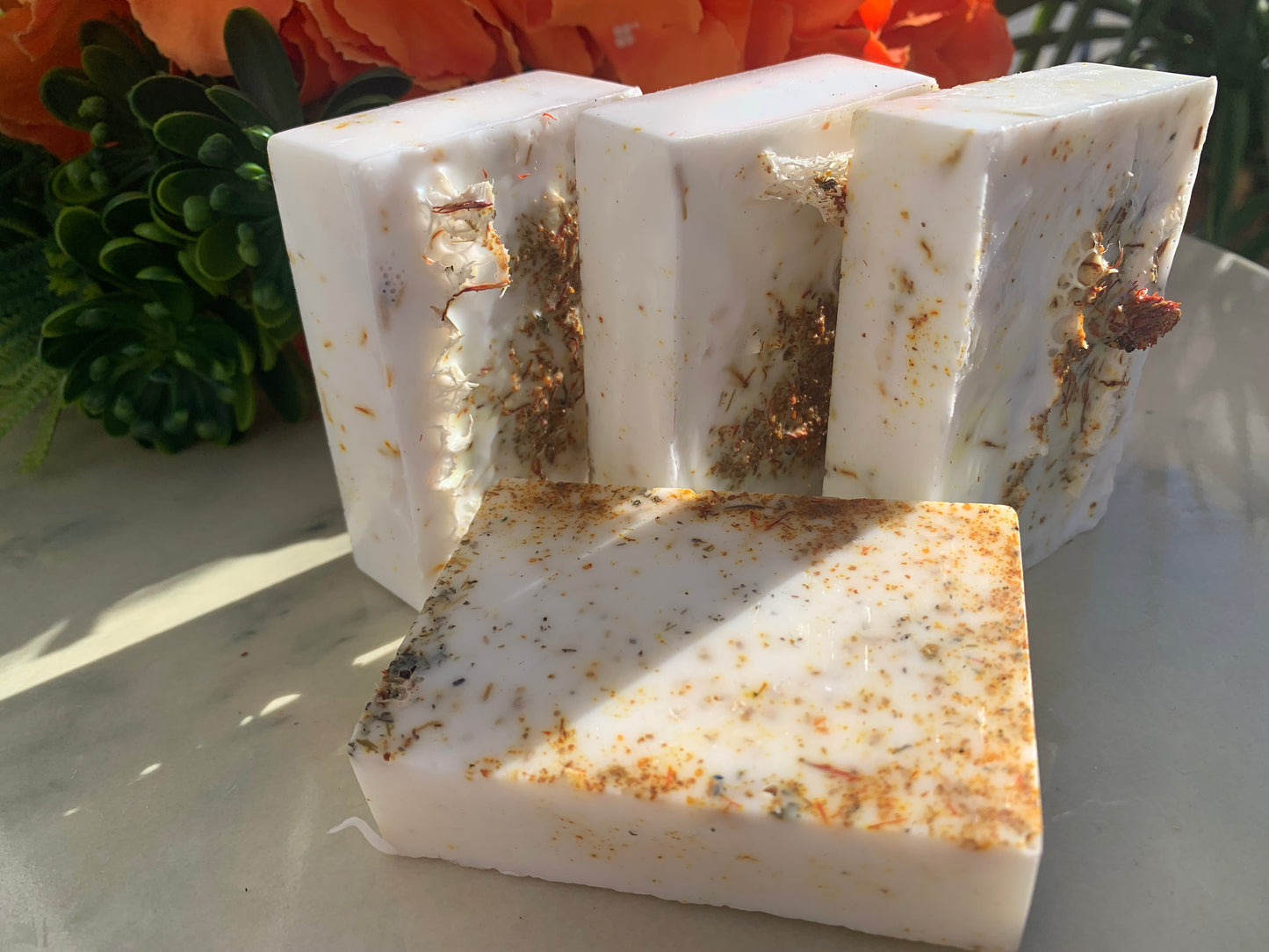 Safflower and Oat Straw Loofah Soap